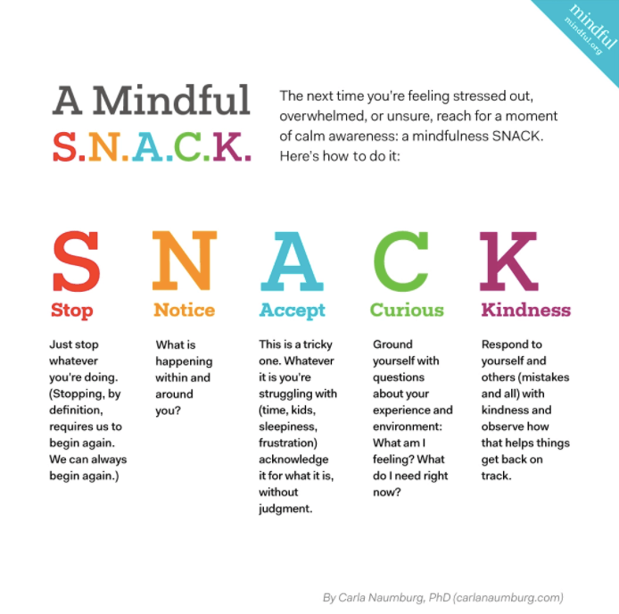 Feeling Stressed Out, Overwhelmed, or Unsure… Here’s some Mindful&nbsp;Snack…