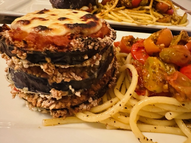 Stacked Eggplant with&nbsp;Mozarella-