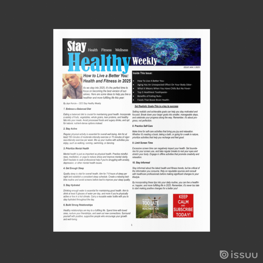 Get the Stay Healthy Weekly eNewsletter&nbsp;Now!