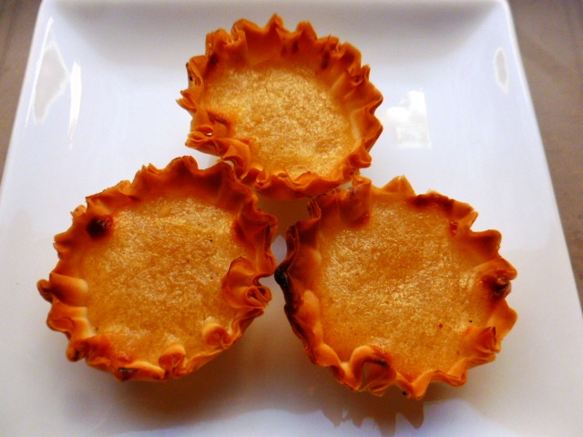 Filo Shells with Frangipane Almond&nbsp;Cream