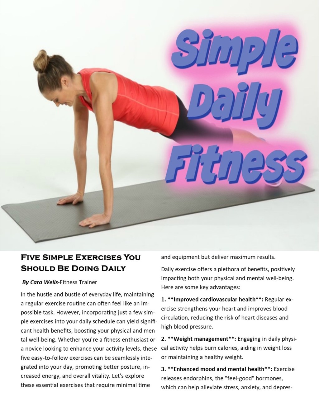 Five Simple Exercises You Should Be Doing&nbsp;Daily