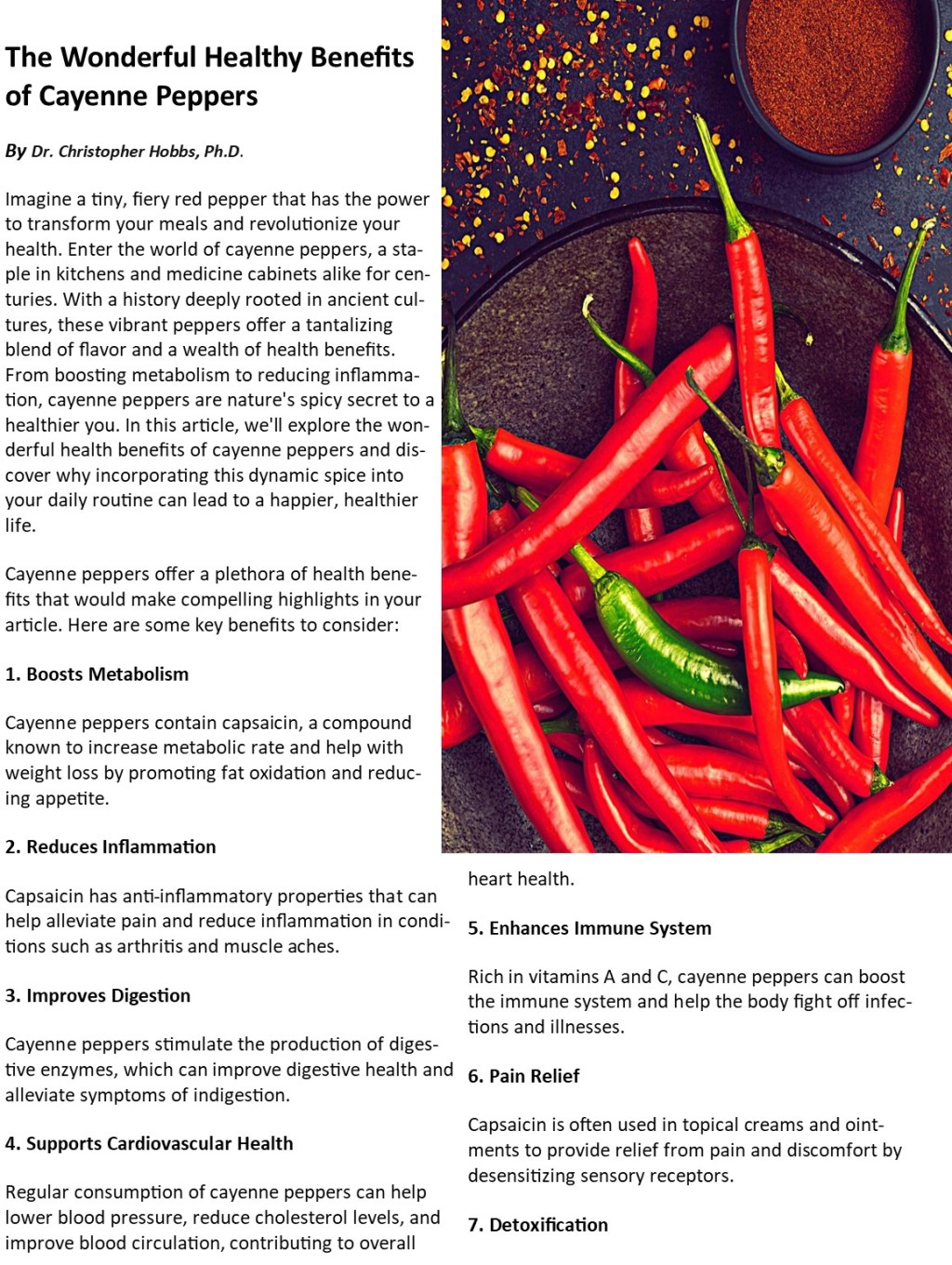 The Wonderful Healthy Benefits of Cayenne&nbsp;Peppers