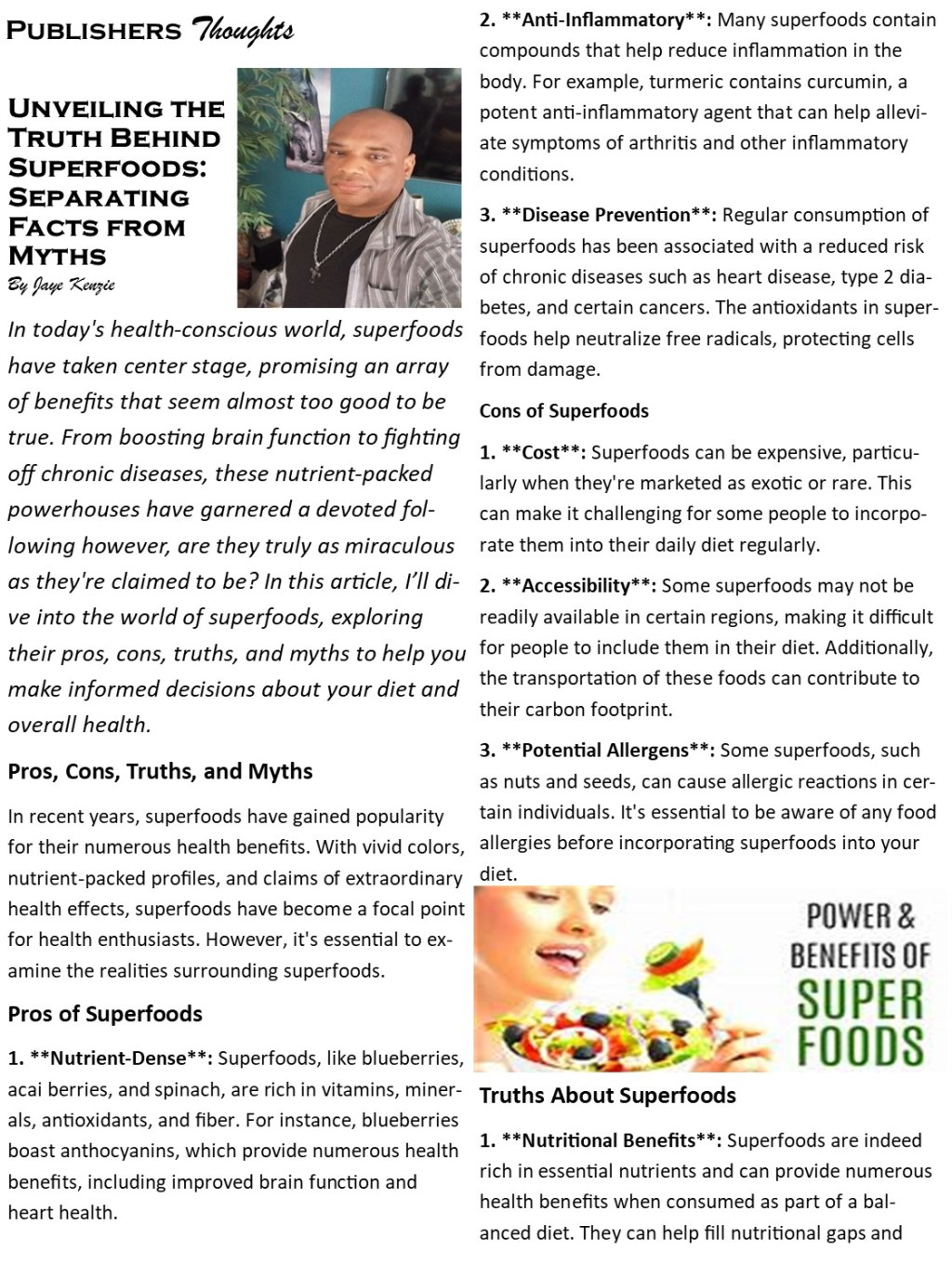 Unveiling the Truth Behind Superfoods: Separating Facts from&nbsp;Myths