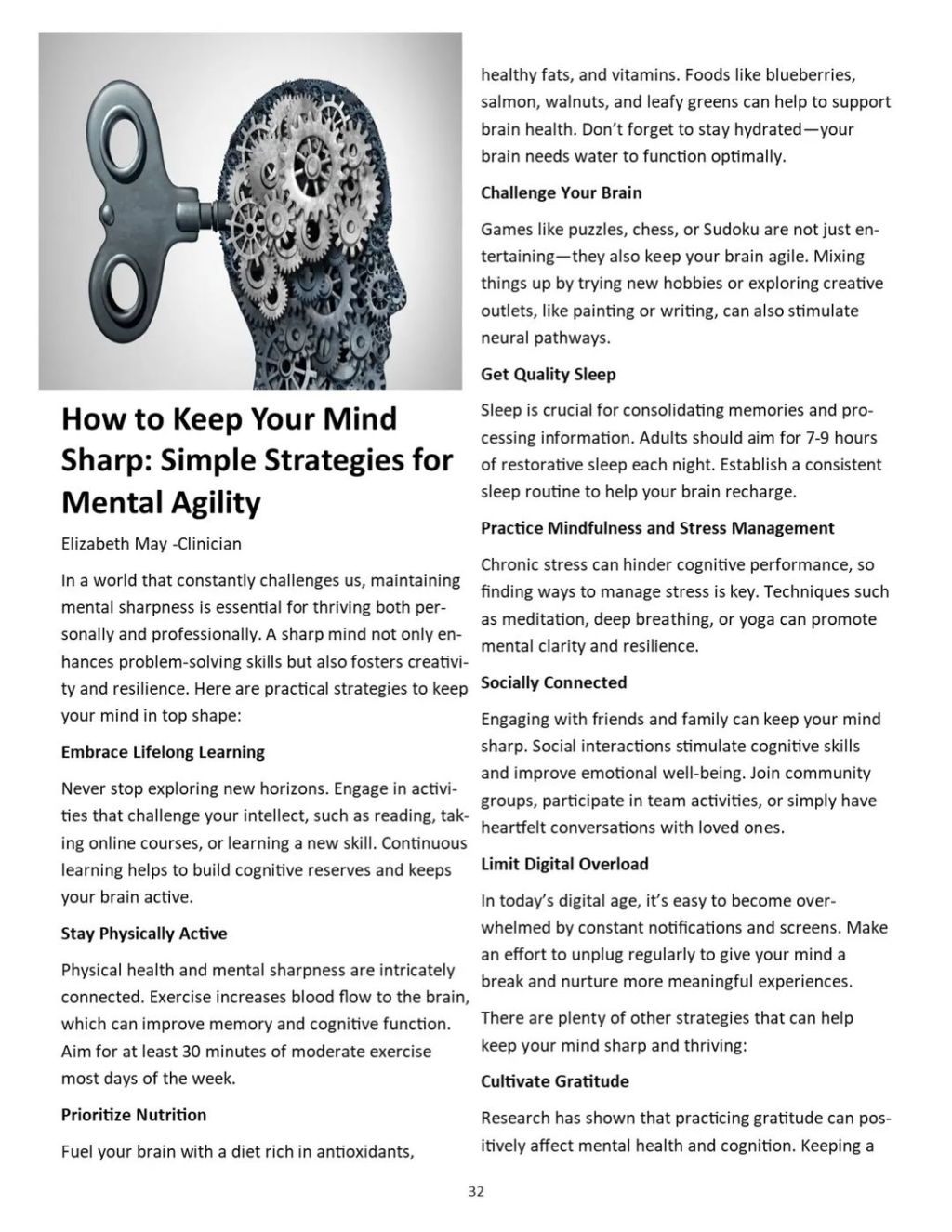 How To Keep Your Mind Sharpe&nbsp;–