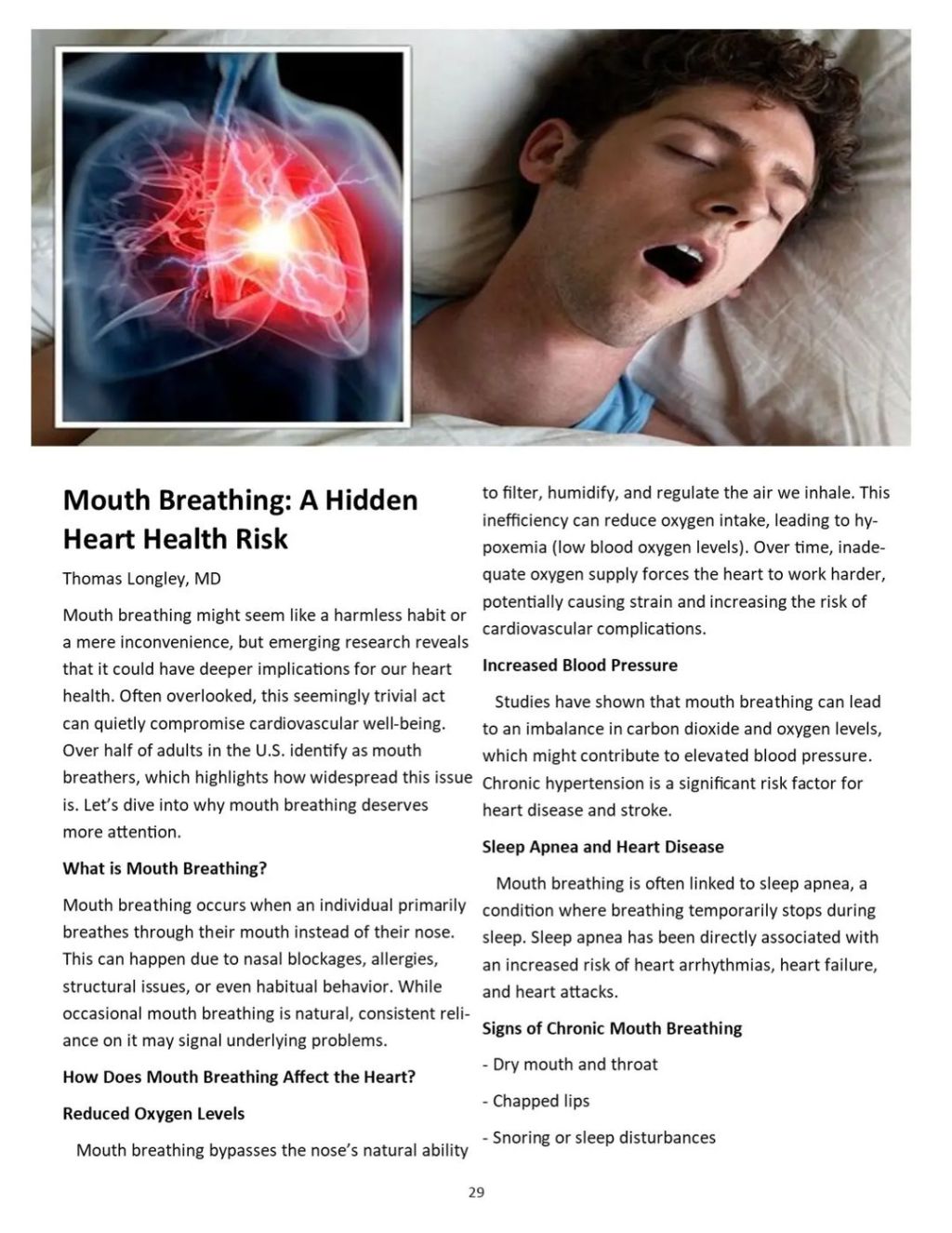 Mouth Breathing- A Heart Health&nbsp;Risk