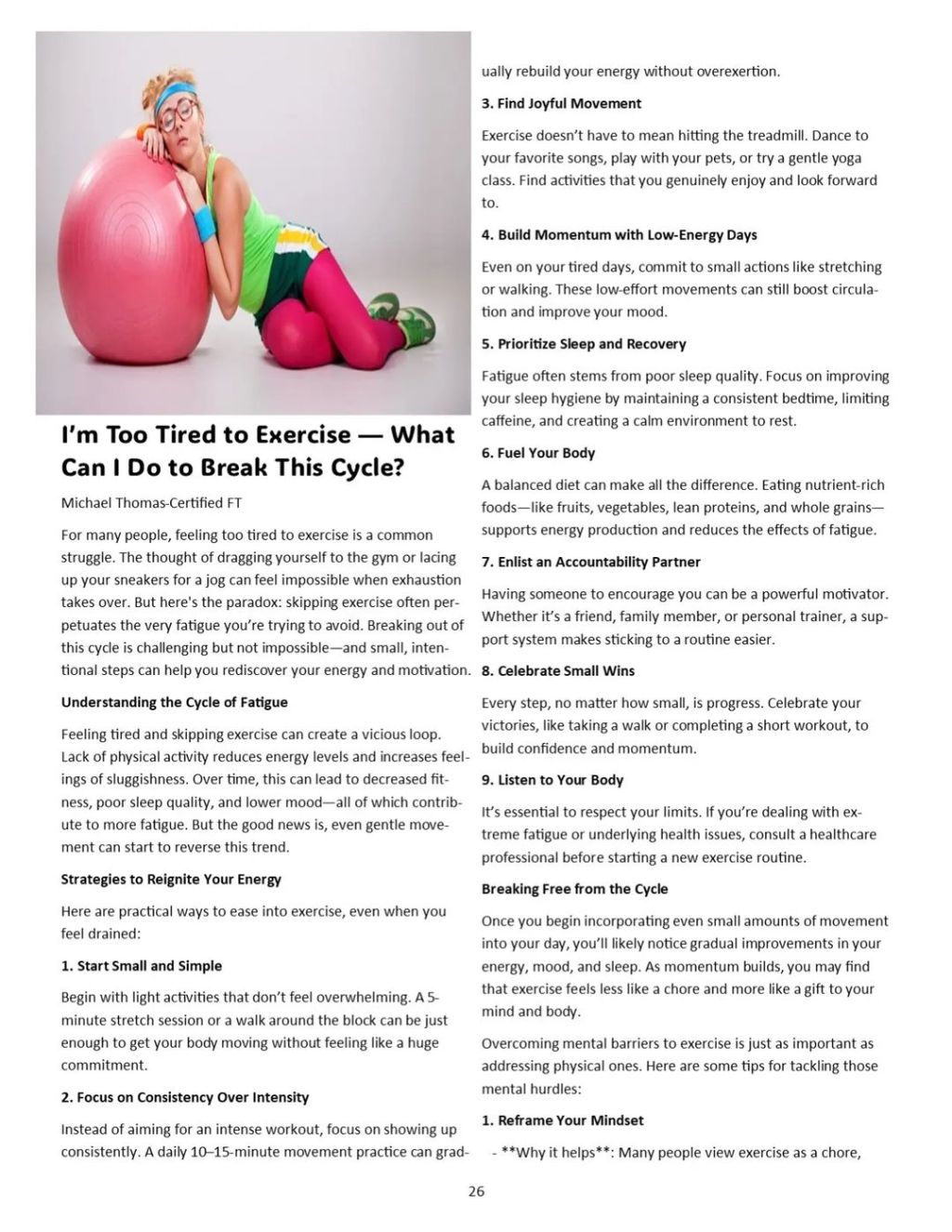 I’m Too Tired To Exercise&nbsp;–